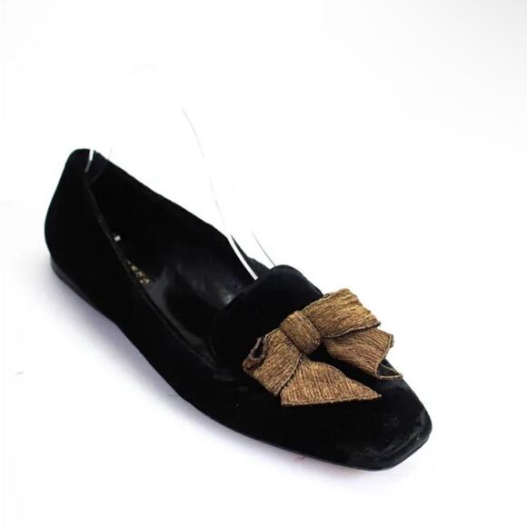 Elegant Black and Gold Loafers - Picture 5 of 8